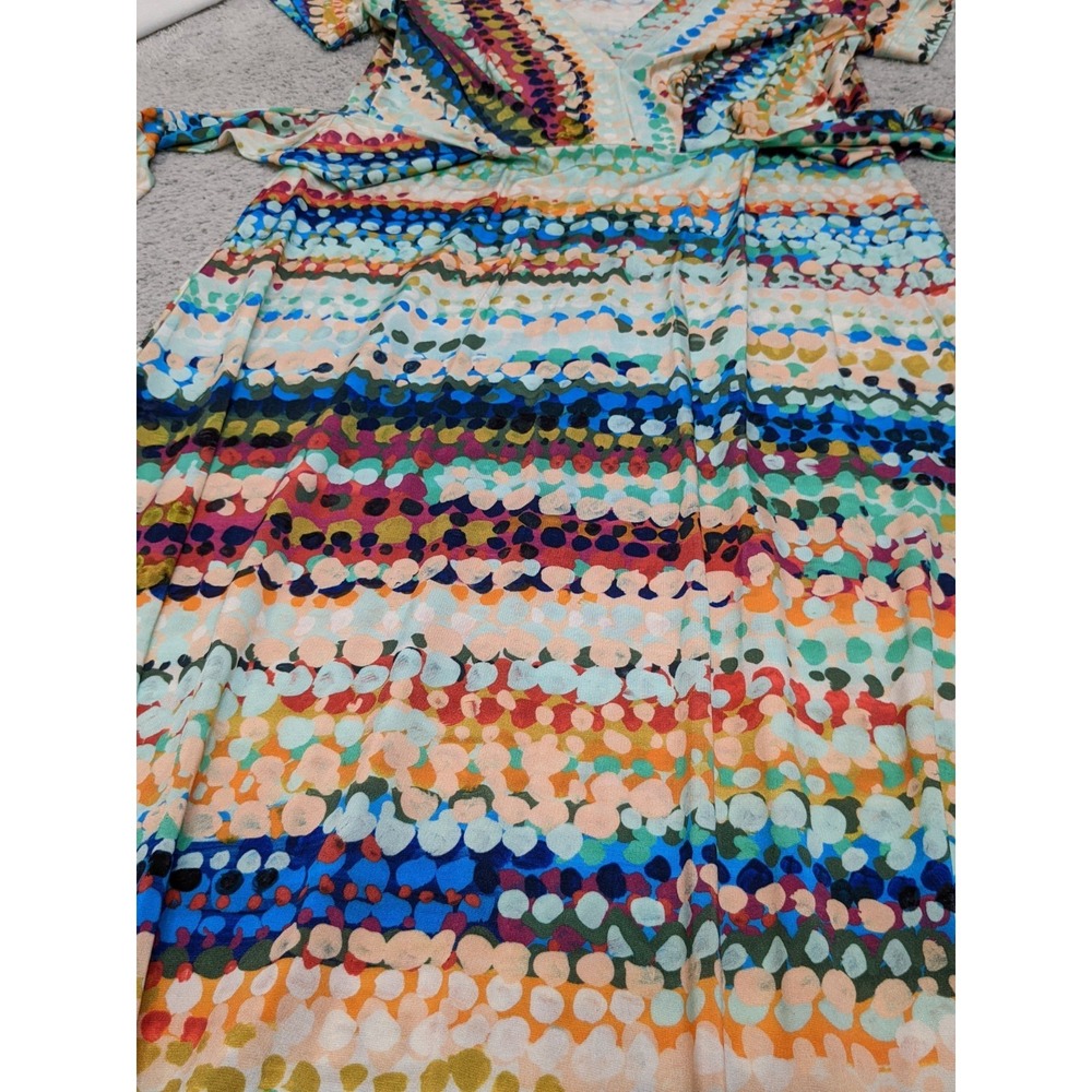 Cap Juluca Aldo Martins Dress L Colorful Abstract Cinco de Mayo Siesta Boho - Picture 4 of 16